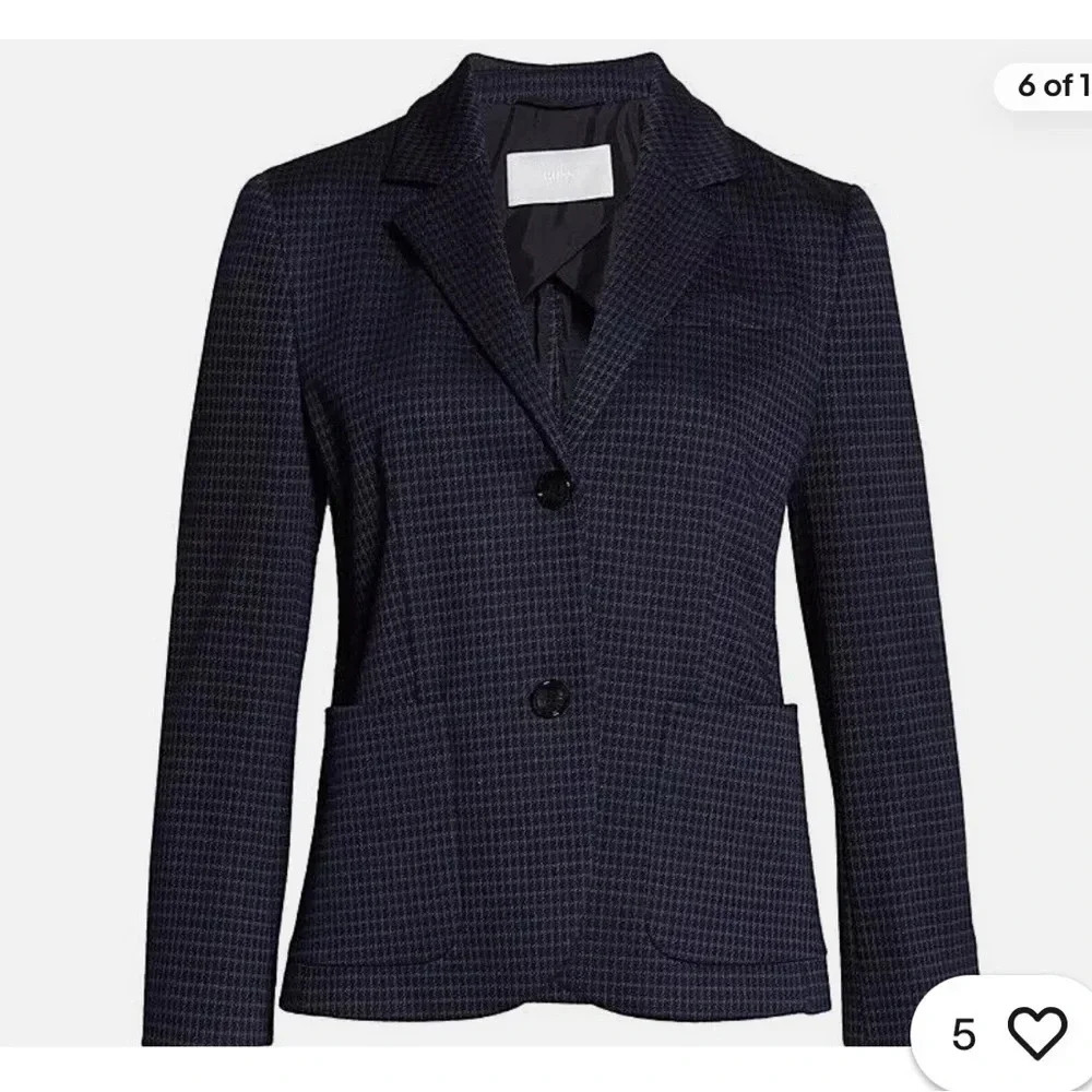 Hugo Boss Jandira Blazer Jacket Coat Suit Women's Size M Medium Blue $545 NWT